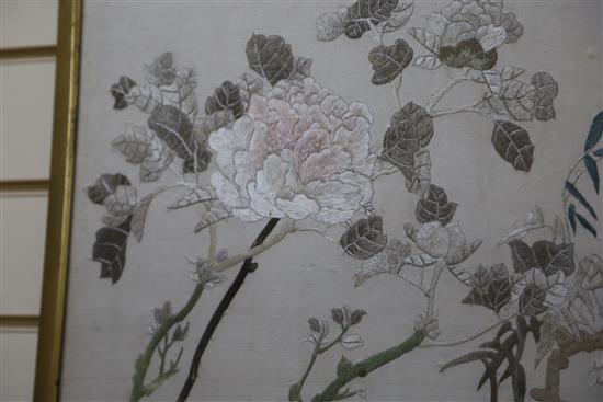 A Chinese embroidered picture of a phoenix